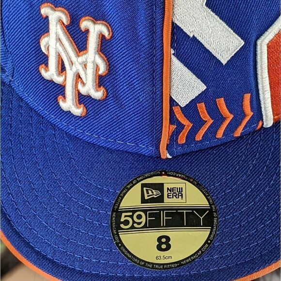 New Era MLB Custom New York Mets 59FIFTY Fitted Baseball Cap - Picture 5 of 7